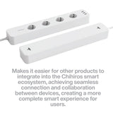 Chihiros Smart Power Strip showcasing four controlled outlets and seamless integration for smart ecosystems.