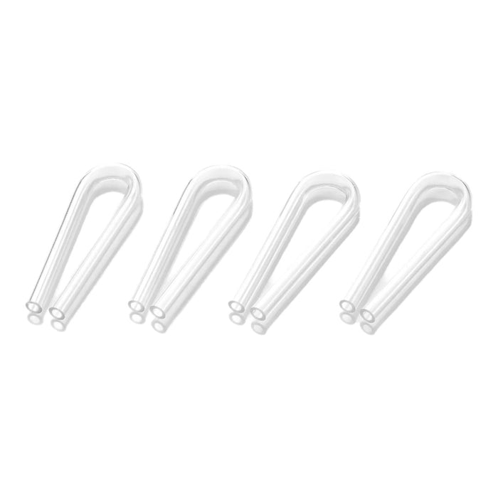 Chihiros U Clip 4pcs 8mm, transparent acrylic U-shaped clips for CO2 hose connection in aquariums.