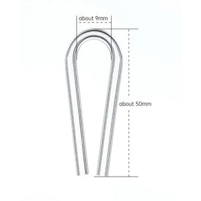Chihiros U Clip dimensions: 9mm width, 50mm height, designed for CO2 connections in aquariums.