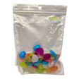 Glow In The Dark Stones in a clear bag with colorful luminous stones for indoor and outdoor decoration.