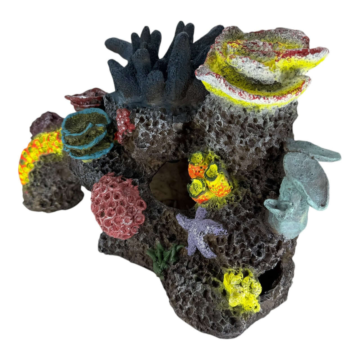 Corals on Rock Large Aquarium Ornament with vibrant colors and intricate details for a realistic reef effect.