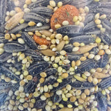 Close-up of Daro Cockatiel Mix Seed blend featuring various seeds and supplements for cockatiels.