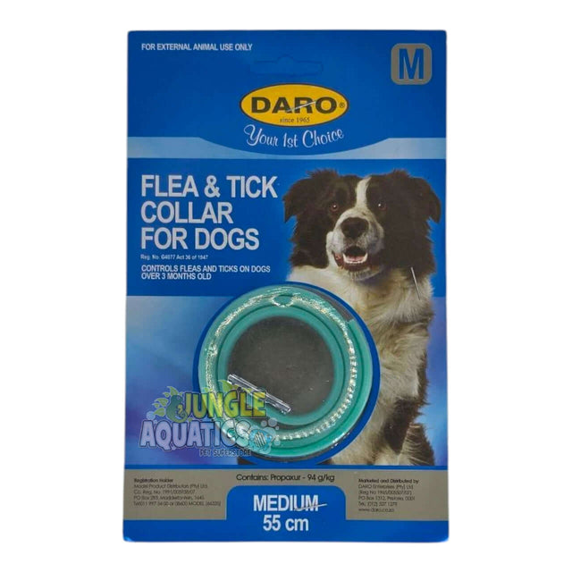 Daro Flea and Tick Collar for Dogs, medium size, helps control fleas and ticks on dogs over 3 months old.