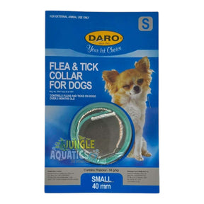 Daro flea and tick collar for small dogs, effective in controlling fleas and ticks for pets over 3 months old.