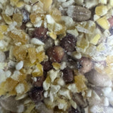 Close-up of DARO Wild Bird Seed Mix featuring millet, maize, and assorted seeds for garden birds.