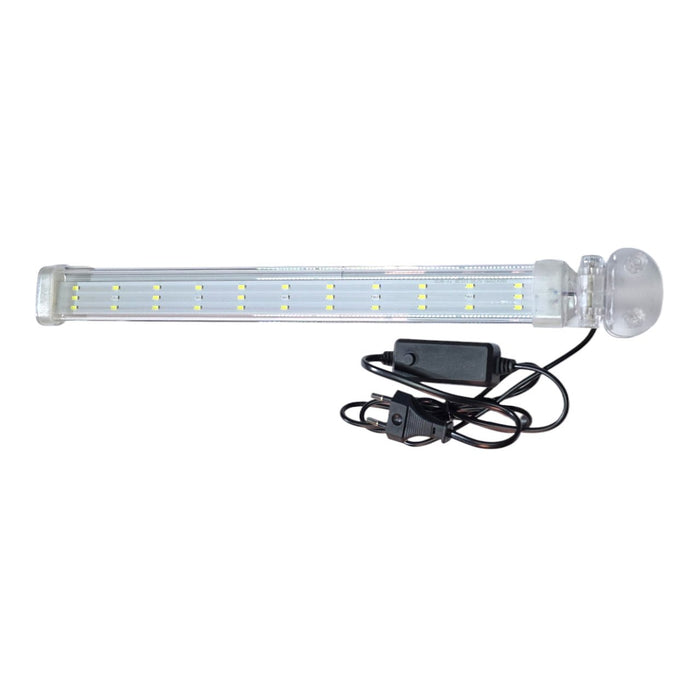 Deebow Crystal Super Bright Clamp LED Light with cable, featuring a slim design and multiple color diodes for aquatic use.