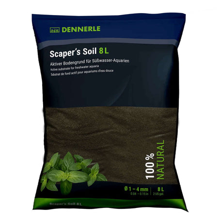 Dennerle Scaper's Soil 8L bag - nutrient substrate for planted aquaria with volcanic soil and essential minerals.