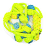 Dog Rope Toy Combo 7 Piece in vibrant colors, perfect for active play and chewing.