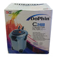 Dophin C2400 Canister Filter box showcasing features for enhanced aquarium water quality.