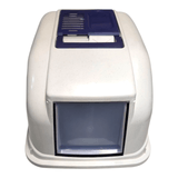 Cat Loo with hood for indoor and outdoor use, made of durable plastic, designed for easy cleaning and maintenance.