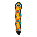 Durablez Snake Large plush dog toy in vibrant orange and blue, designed for tough play and cuddly comfort.