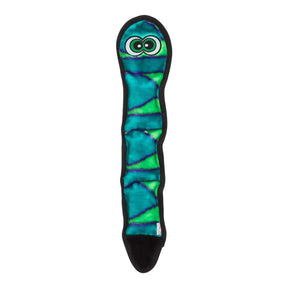Durablez Snake Large plush dog toy in vibrant colors, designed for tough play with cuddly experience and no stuffing.