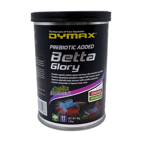 Dymax Betta Glory 10g - Sinking granules for Siamese Fighting Fish and small tropical fish.