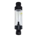 Dymax CO2 Aluminium Bubble Counter Double End for monitoring CO2 levels in aquariums, compact and durable design.