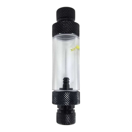 Dymax CO2 Aluminium Bubble Counter Double End for monitoring CO2 levels in aquariums, compact and durable design.