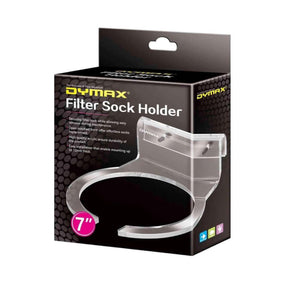 Dymax Filter Sock Holder 7 inch packaging, designed for secure and easy filter sock maintenance for aquariums.
