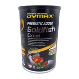 Dymax Goldfish Excel premium sinking pellets for fancy goldfish with Spirulina and Astaxanthin.