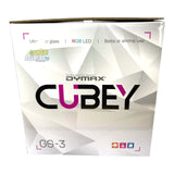 Dymax GS3 Cubey Aquarium Freshwater packaging with ultra-clear glass and RGB LED features.