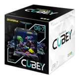 Dymax GS7 Cubey Aquarium Marine product packaging featuring a vibrant reef environment.