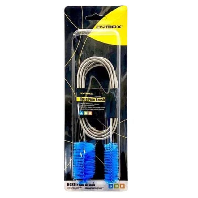 Dymax Hose Pipe Brush Cleaner with soft bristles for effective cleaning of aquarium hoses and pipes, designed for tight curves.