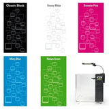 Dymax IQ3 Mini Acrylic Aquarium color options in Classic Black, Snowy White, Sweetie Pink, Misty Blue, and Nature Green.