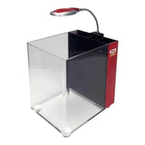 Dymax IQ5 Acrylic Aquarium with dimmable LED light and stylish design, showcasing a modern filtration system and curved edges.