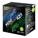 Dymax IQ9 mini seawater drop-off dual-purpose freshwater aquarium packaging with vibrant coral design.
