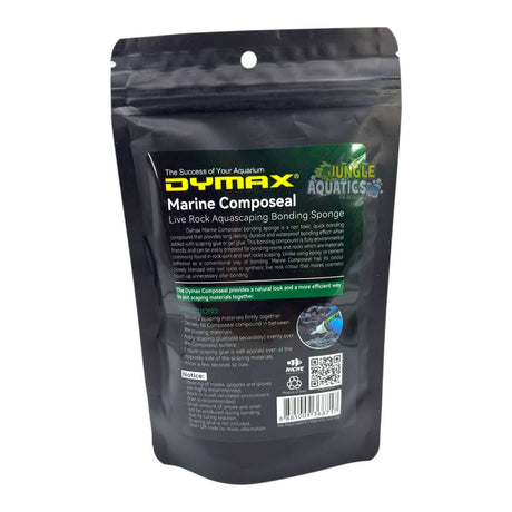 Dymax Marine Composeal Purple 25g packaging for coral bonding in aquascaping.