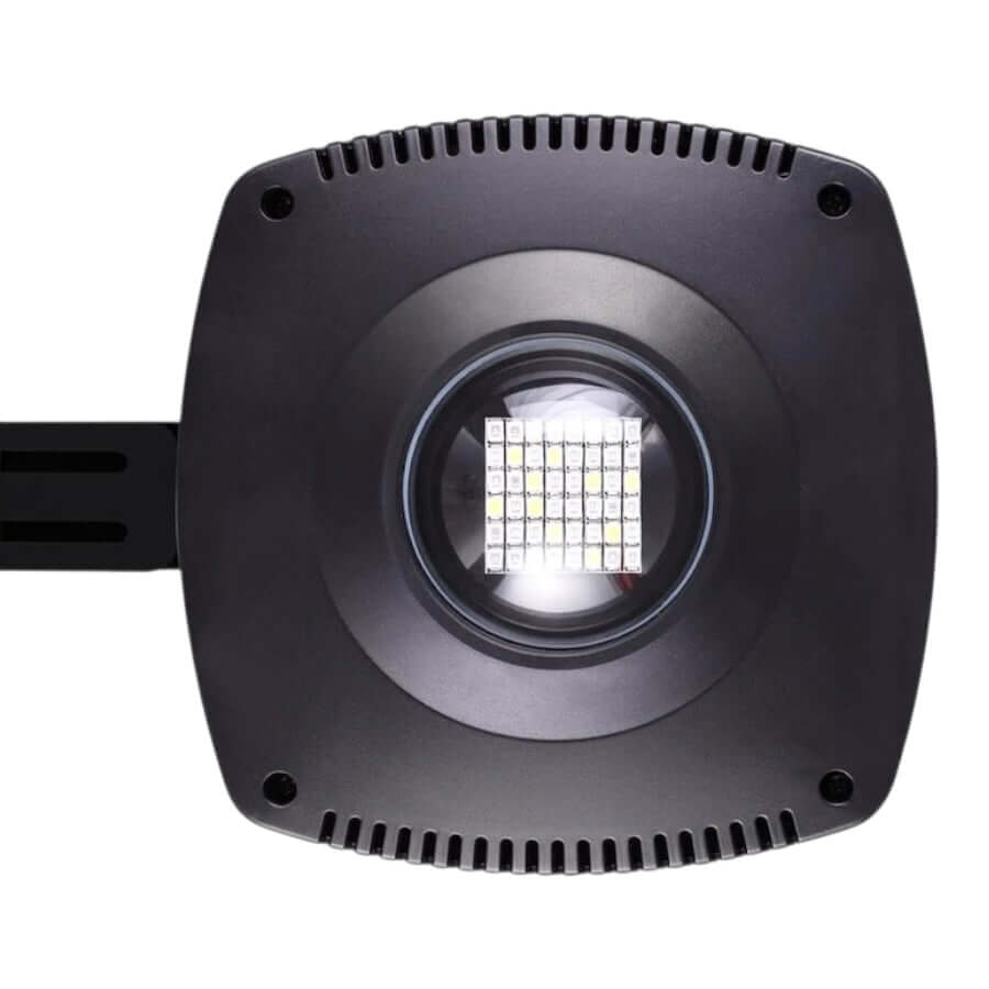 Dymax SpaceX Reef LED Light 48W top view showing LED panel and design features for optimal aquarium lighting.