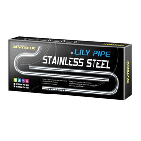 Dymax Stainless Steel Lily Pipe Set packaging for planted and marine aquariums, showcasing high-quality design and clarity.