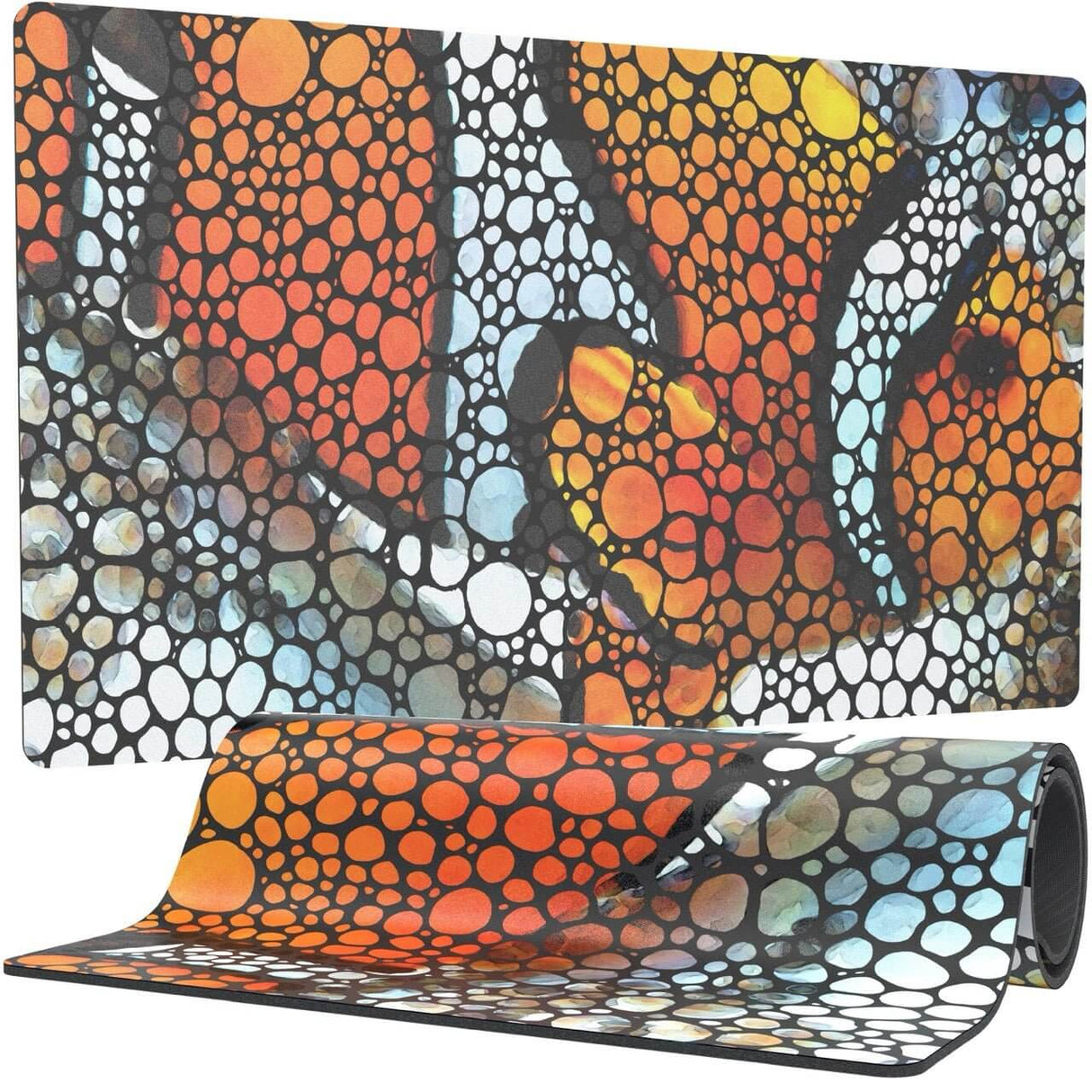 Flipper Clownfish Anti-Fatigue Floor Mat featuring colorful bubble design, waterproof and non-skid for home decor or aquarist gift.