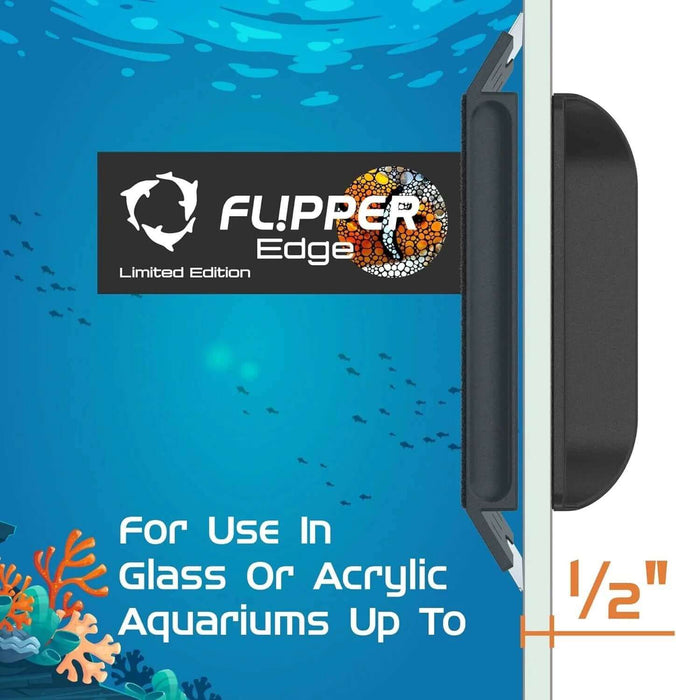 Flipper Edge Limited Edition Clownfish Aquarium Magnet Cleaner for glass or acrylic tanks up to 1/2 inch thick.