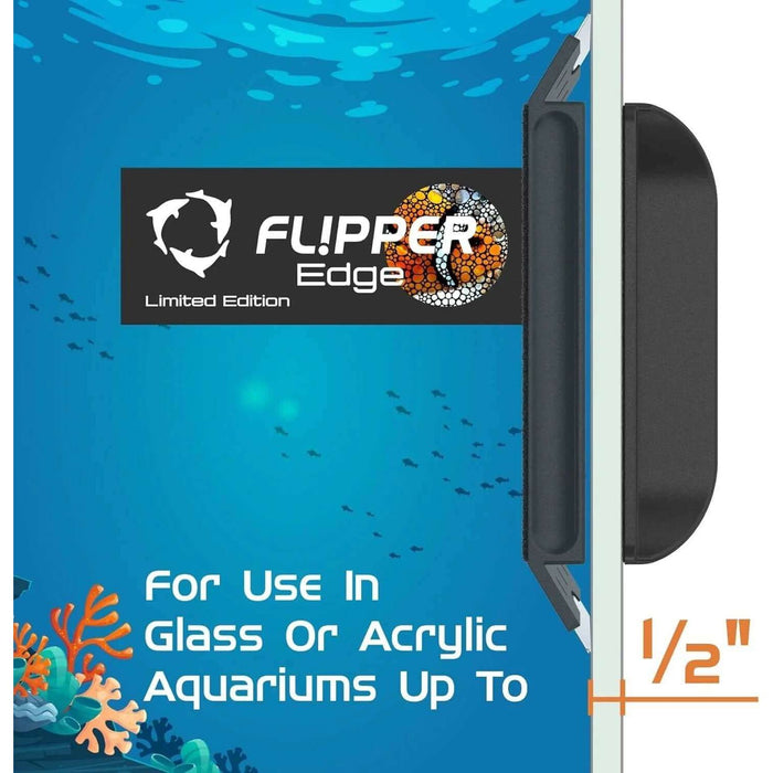 Flipper Edge Limited Edition Clownfish Aquarium Magnet Cleaner for glass or acrylic tanks up to 1/2 inch thick.