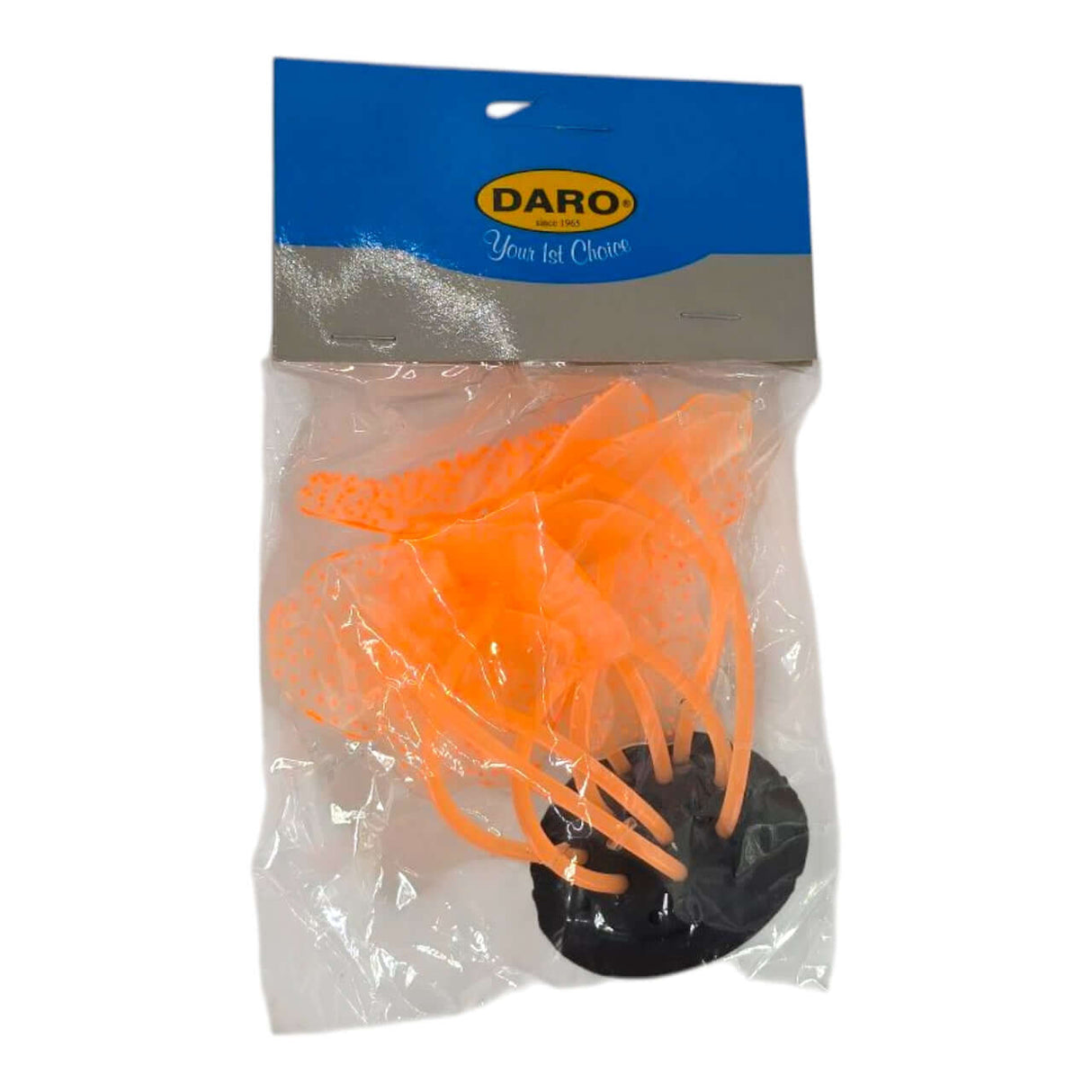 Daro orange silicone corals pack for aquarium decoration, vibrant underwater ornament.