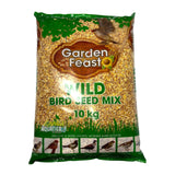 Garden Feast Wild Bird Mix 10kg bag featuring a blend of premium seeds to attract wild birds.