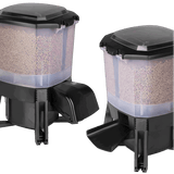 Grech Solar Auto Pond Fish Feeder duo with adjustable feeding schedule and large capacity for convenient fish feeding.