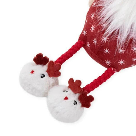 Greg Gonk plush toy featuring festive rope legs with cute reindeer face details, perfect for dog Christmas playtime.