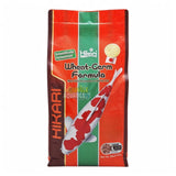 Hikari Wheat-Germ Plus Growth formula for koi, ideal for all sizes, enriched diet for healthy growth and digestion.