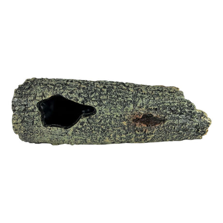Hollow Tree Trunk Aquarium Ornament with realistic bark texture for aquarium or terrarium decor.