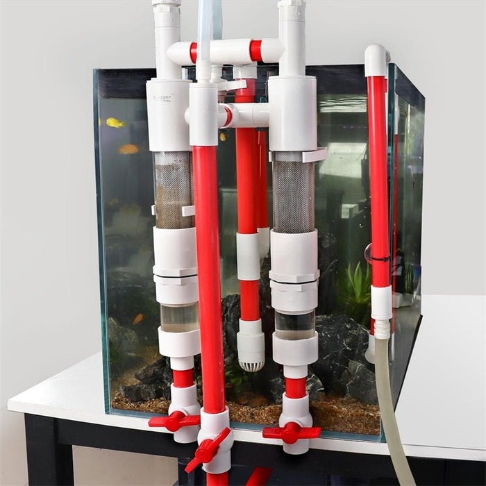 Hygger Fish Waste Collector in action, designed for efficient filtration and impurity separation in large aquariums.