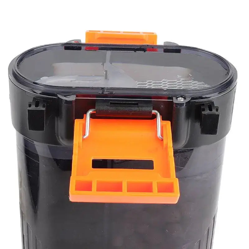 Hygger Hang on Back Canister Filter top view showcasing lid and handle for easy operation in aquariums.