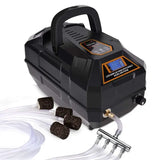 Hygger Portable Air Pump Kit with adjustable air volume control and multiple air stones for oxygenating aquariums.