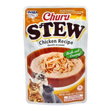 Inaba Churu Stew Chicken Recipe pouch, featuring rich and creamy texture, perfect for serving as a cat food side dish.