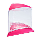 Ista Betta Tanks stylish acrylic display case tank in pink color, shatterproof design for fishkeeping.