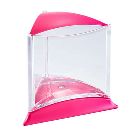 Ista Betta Tanks stylish acrylic display case tank in pink color, shatterproof design for fishkeeping.