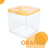 Ista Betta Tanks stylish orange acrylic display case for fishkeeping.