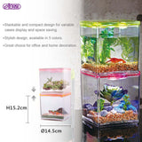 Ista Betta Tanks stackable and stylish acrylic fish display case in vibrant colors for home decoration.