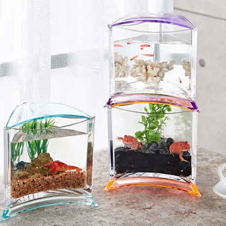 Ista Betta Tanks stacked acrylic display case for stylish and fashionable fishkeeping.