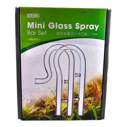 Ista Mini Glass Spray Bar Set 12mm packaging featuring elegant design and high-quality handmade glass for aquariums.