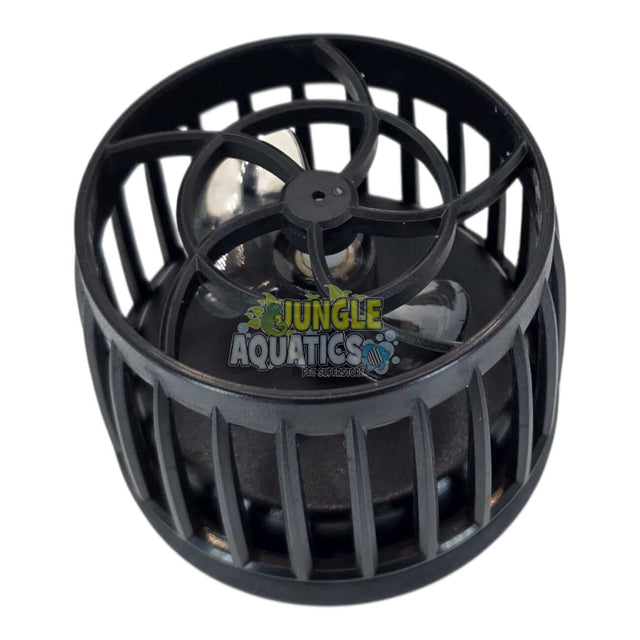 Jecod DMP Wavemaker motor view featuring design for marine and freshwater aquariums, showcasing durability and control features.